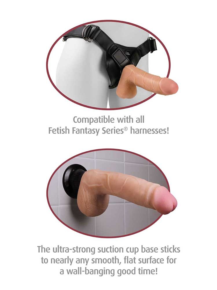 Real Feel Deluxe 23cm Suction Cup Black by Pipedream