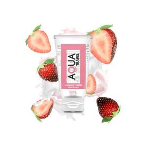 Strawberry (Φράουλα) Aqua Travel Waterbased Lubricant (Υδατοδιαλυτό) 50ml DreamLove