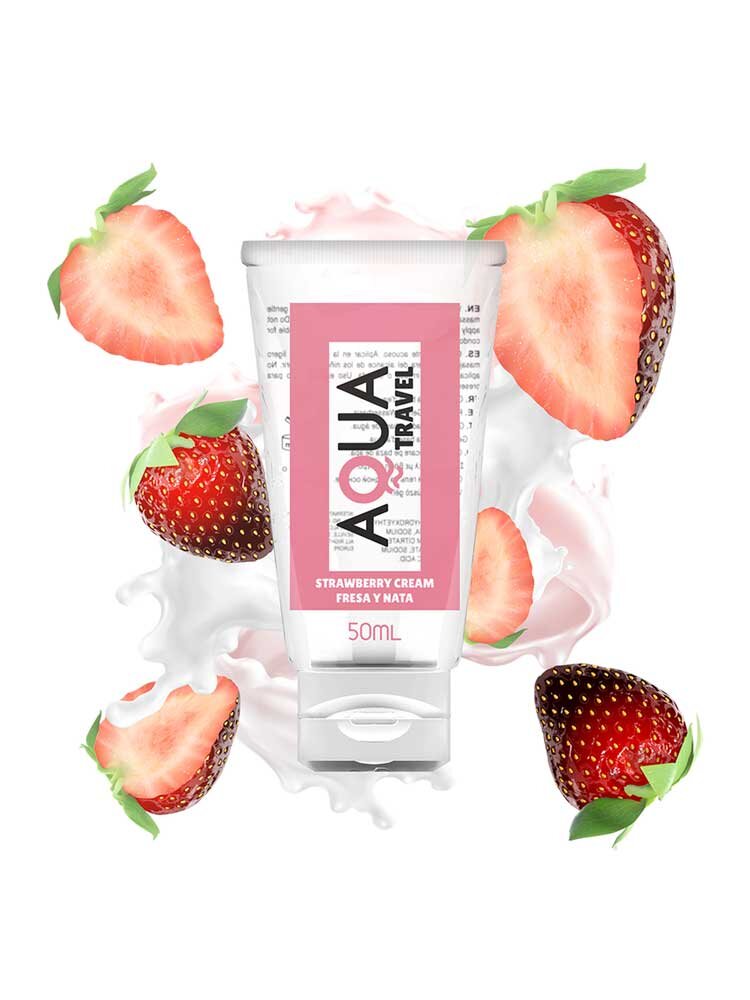 Strawberry (Φράουλα) Aqua Travel Waterbased Lubricant (Υδατοδιαλυτό) 50ml DreamLove