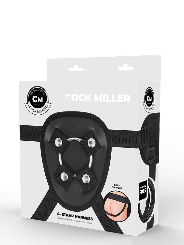 Cock Miller 4 Strap Harness with 3 Rings by DreamLove