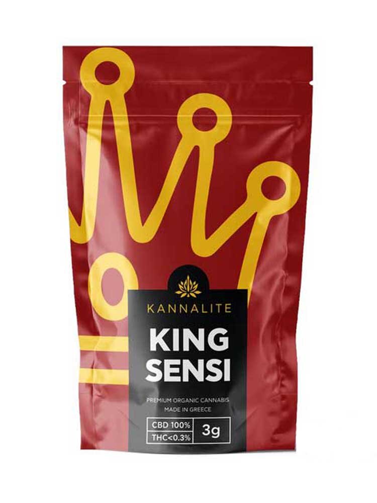 King Sensi Ελληνικοί Βιολογικοί Ανθοί CBD 16% 3gr Kannabio