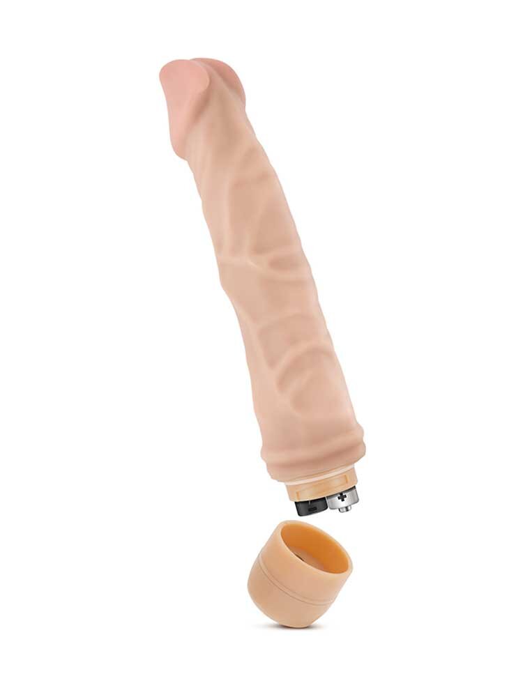 21.5cm Dr Skin Realistic Vibrator Vanilla Blush Novelties