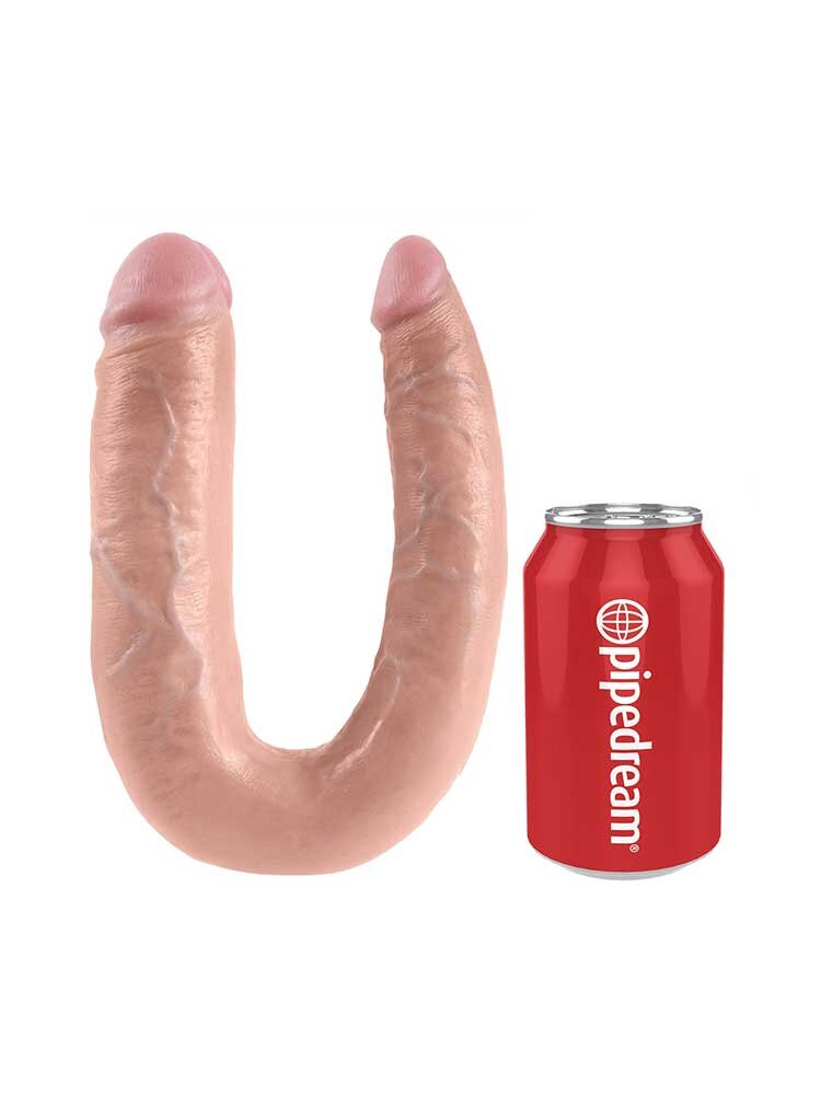 18.0cm King Cock U-Shaped Large Double Trouble Skin Pipedream