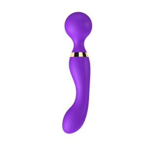 21.5cm Dual Ended 2 Motors Wand Vibrator Purple Loving Joy