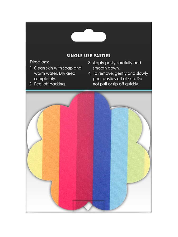 Pride Heart & Flower Rainbow (2 Pairs) Pretty Pasties NS Novelties