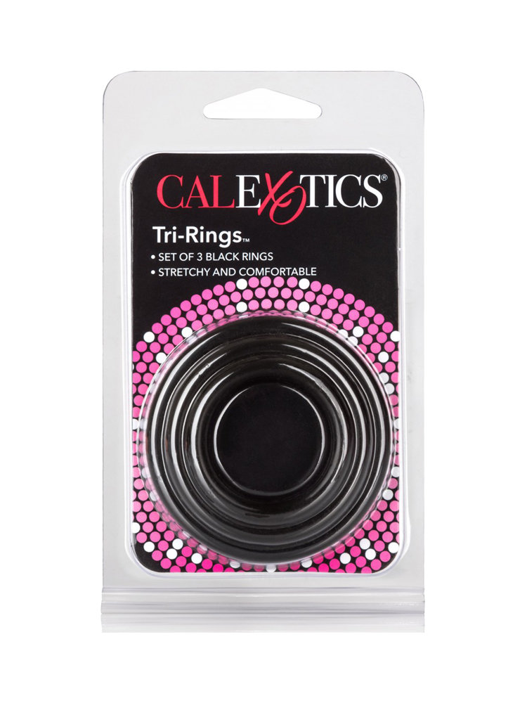 Tri-Rings Set of 3 Black by CalExotics