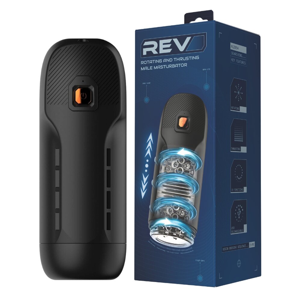 Rev Premium Hands Free Rotating & Thrusting Masturbator Loving Joy