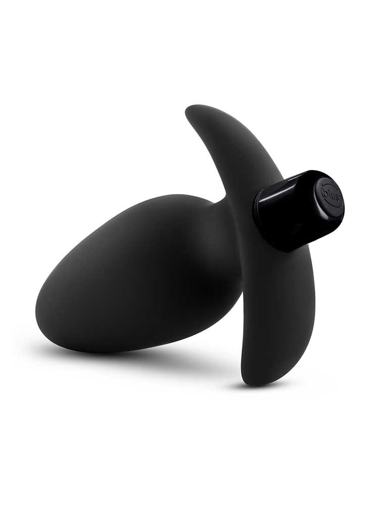 3.8cm Ø Saddle Vibrating Plug Platinum Anal Adventures Black 10.2cm Blush Novelties