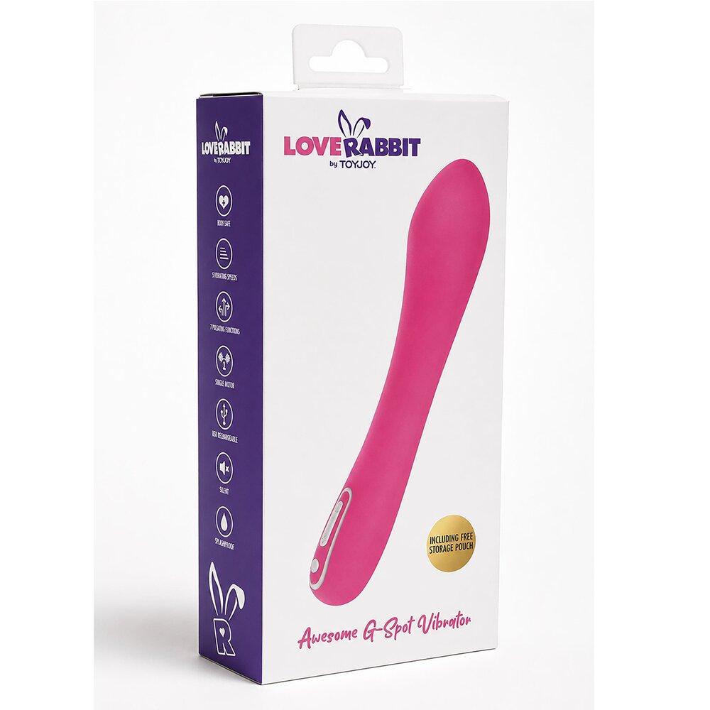 21.0cm Awesome G-Spot Vibrator Love Rabbit Pink ToyJoy