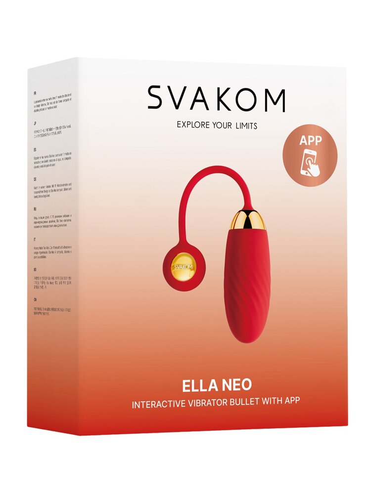 Ella Neo Vibrating Egg with App Red Svakom