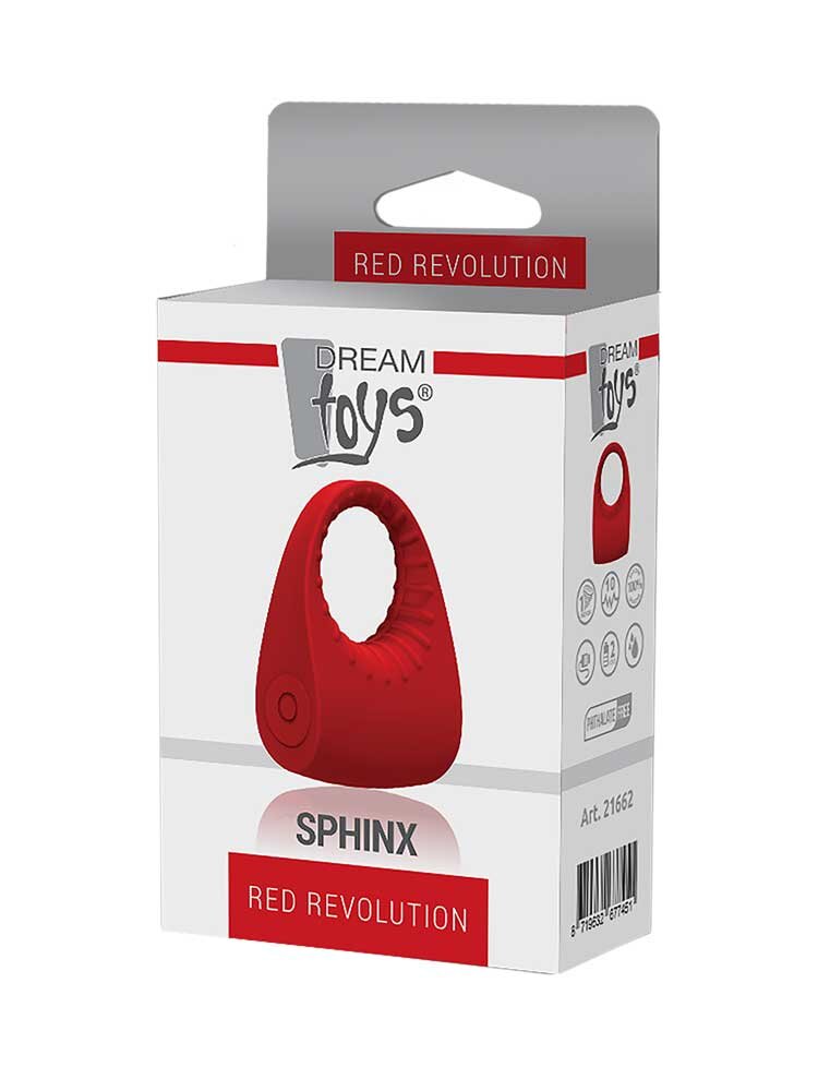 Sphinx Red Evolution Vibrating Cock Ring by Dream Toys