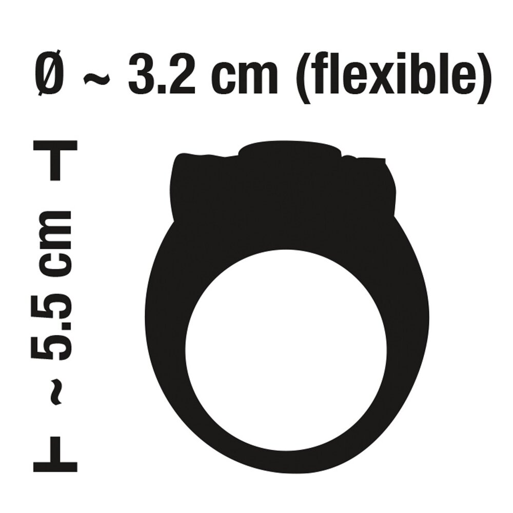 Silicone Vibrating Cock Ring Black Sweet Smile Orion