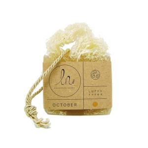 Οκτώβριος - Σαπούνι με Σφουγγάρι Λούφα 100gr από LN Handmade Soaps