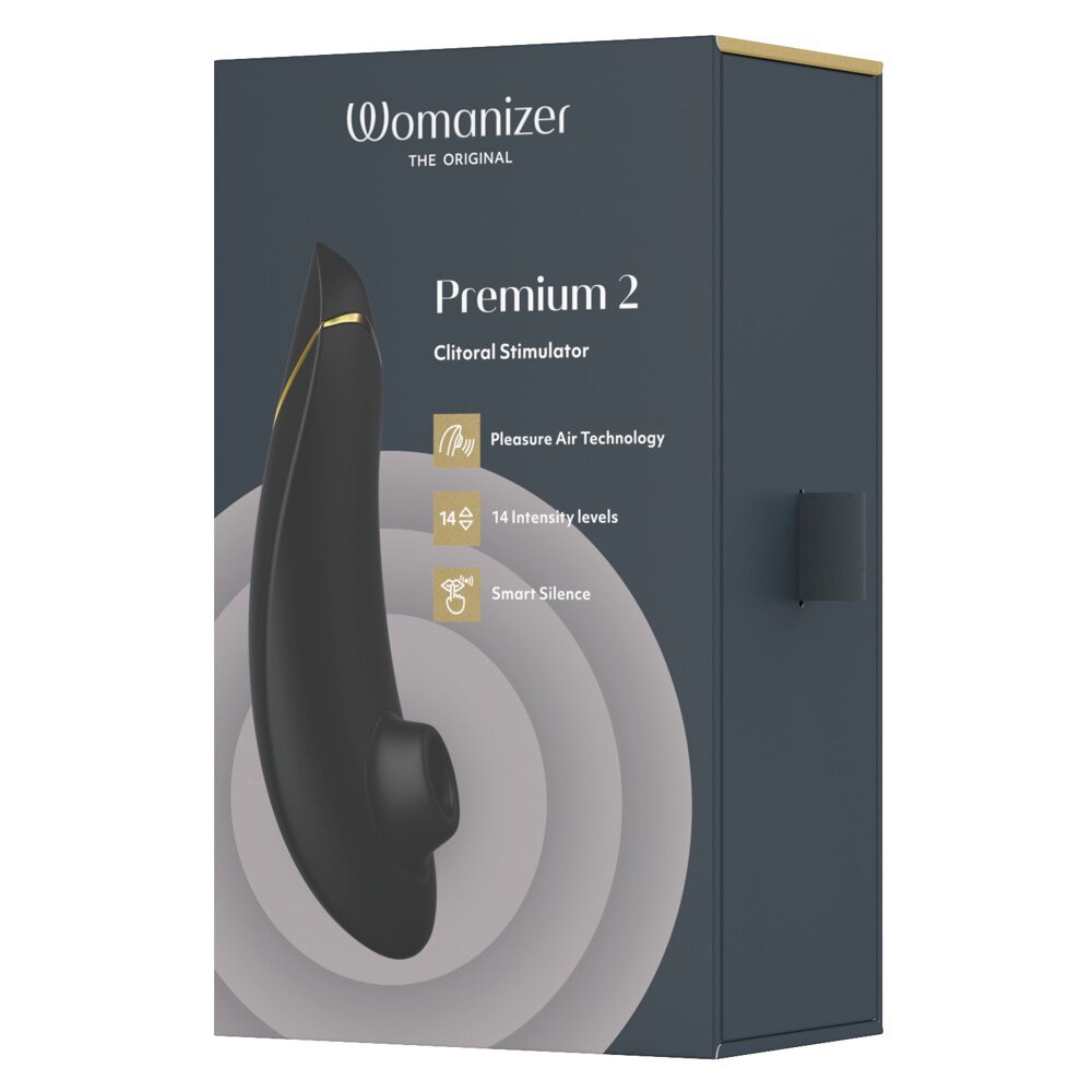 15.5cm Premium 2 Clitoral Stimulator Black by The Original Womanizer
