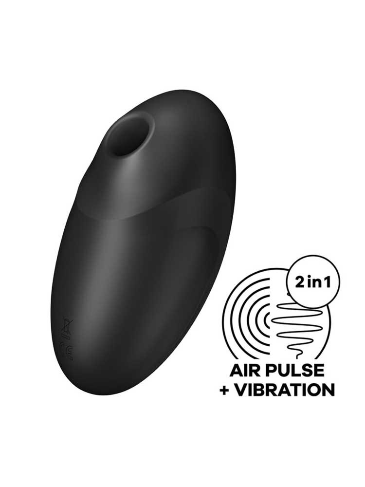 Vulva Lover 3 Air Pulse Stimulators + Vibration Black by Satisfyer