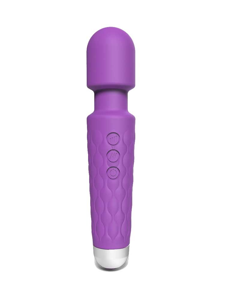 20 Function Wand Vibrator Rechargable Purple  Loving Joy