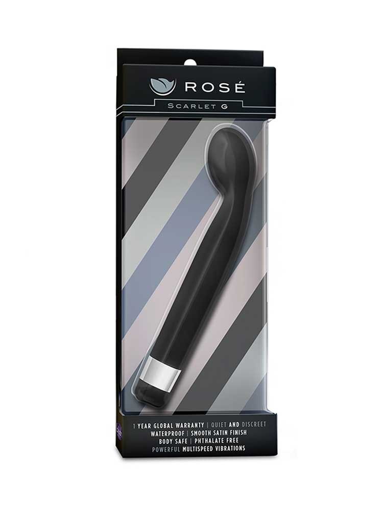 21.6cm Rose Scarlet G-Spot Vibrator Black Blush Novelties