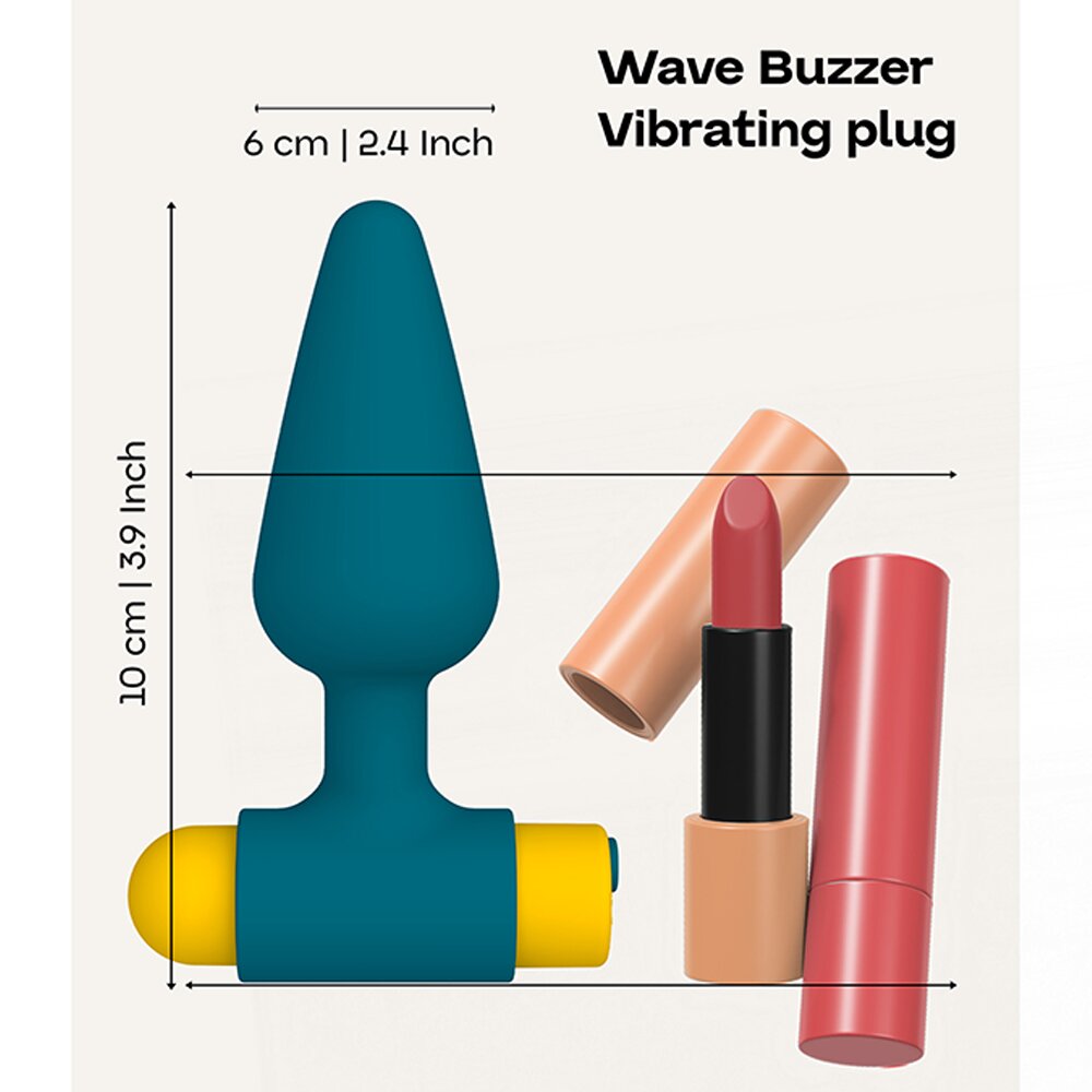 3.0cm Ø Wave Buzzer Vibrating Butt Plug 10.0cm Love Signal Dream Toys