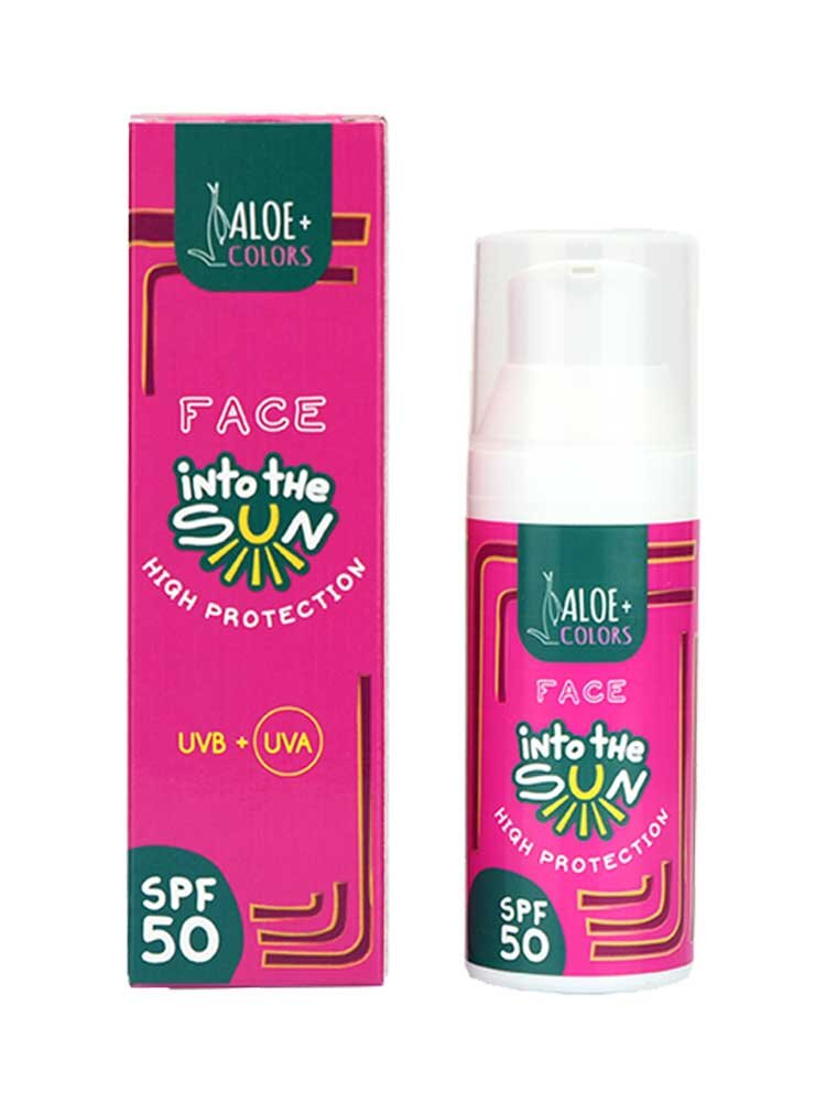 Into The Sun Face Sunscreen UVB+UVA High Protection SPF50 50ml Aloe+Colors