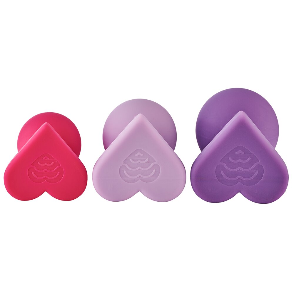 3.4cm Ø Heart Anal Silicone Plug Set Love Signal Dream Toys