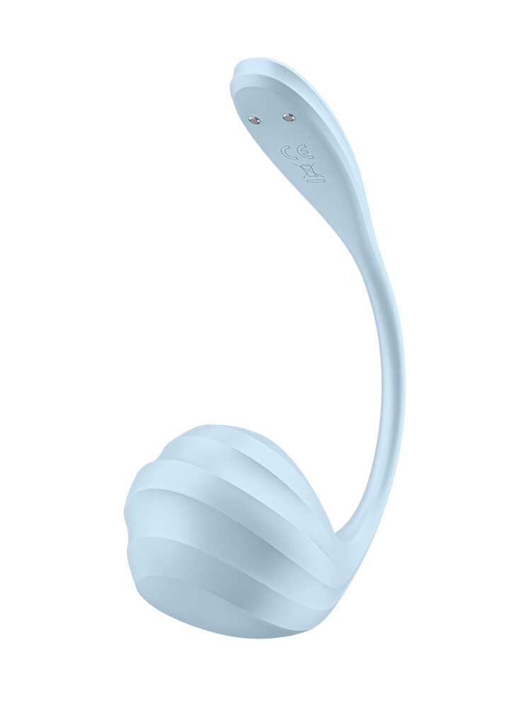 22.0cm Smooth Petal G-Spot Vibrator App Controlled Blue Satisfyer