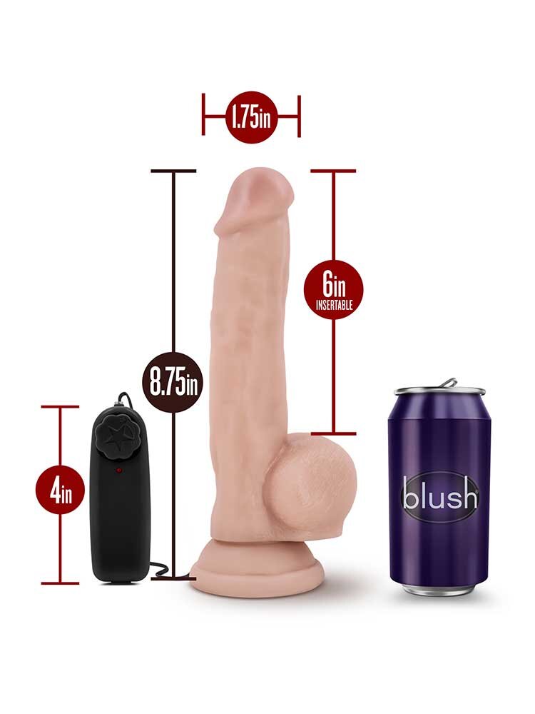 22.20cm Dr Jay Realistic Vibrator Vanilla Dr Skin Blush Novelties