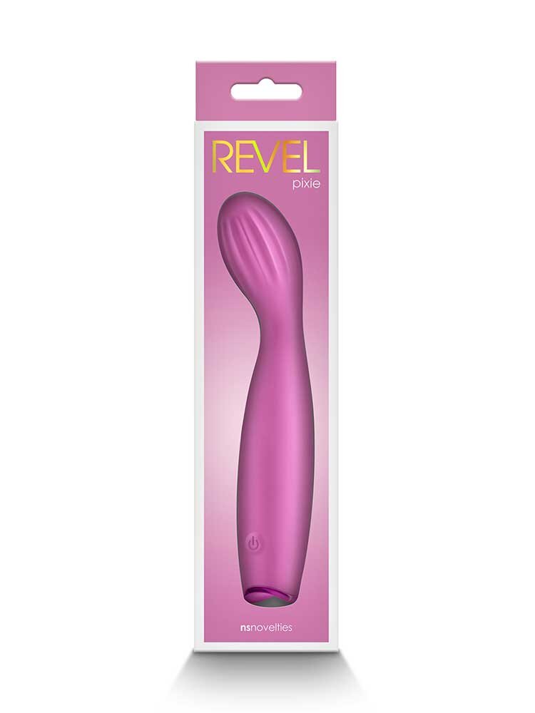 17.0cm Revel Pixie G-Spot Silicone Vibrator Pink NS Novelties