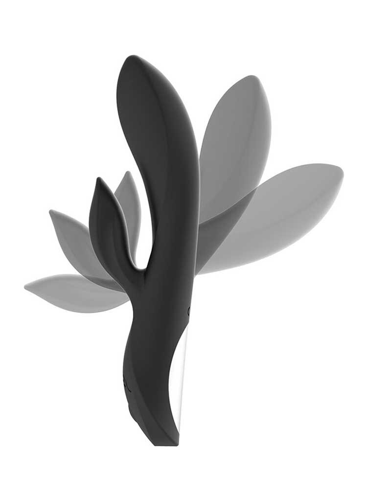 20.4cm Kaultz Touch Control Rabbit Vibrator Black & Silver DreamLove