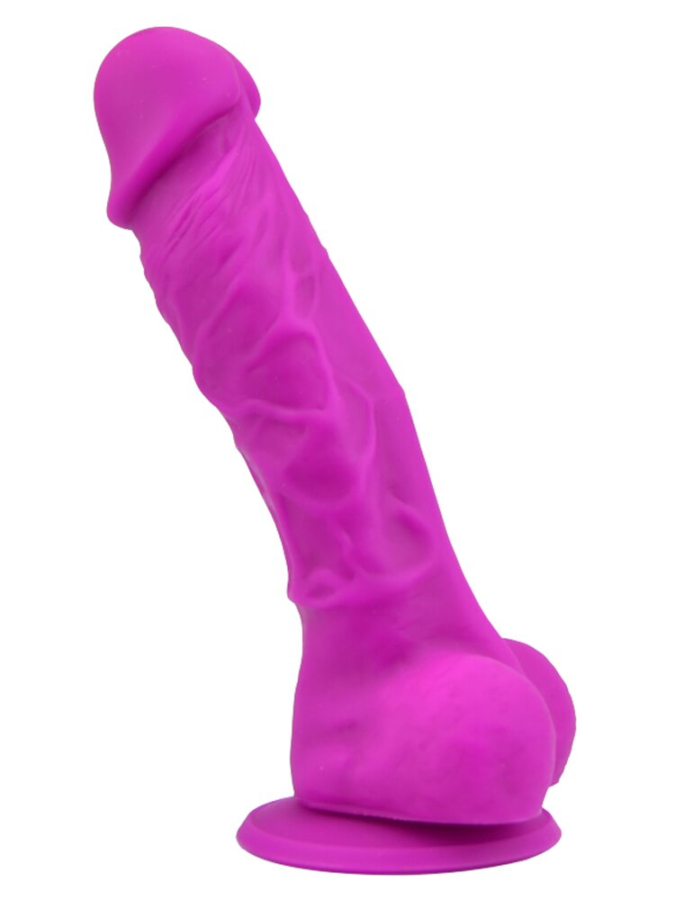 17.0cm Liquid Silicone Realistic Dildo Purple Loving Joy