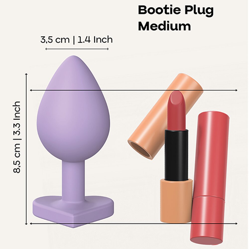2.8cm Ø Heart Butt Plug Medium Love Signal 8.5cm Dream Toys