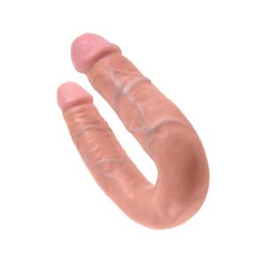 King Cock U-Shaped Medium Double Trouble 14cm Vanilla by Pipedream