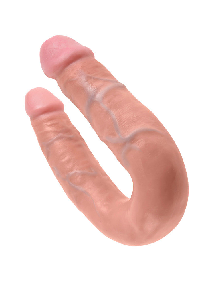 King Cock U-Shaped Medium Double Trouble 14cm Vanilla by Pipedream
