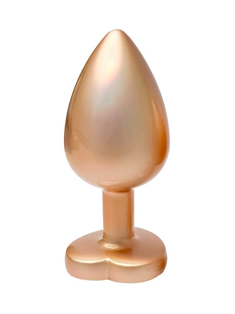 4.3cm Ø Large Heart Gleaming Love Plug Gold 9.5cm Dream Toys