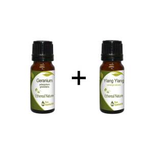 Flower Power Set Αιθέρια λουλουδιών (Γεράνι 10ml + Υλάνγκ Υλάνγκ 10ml) Nature & Body