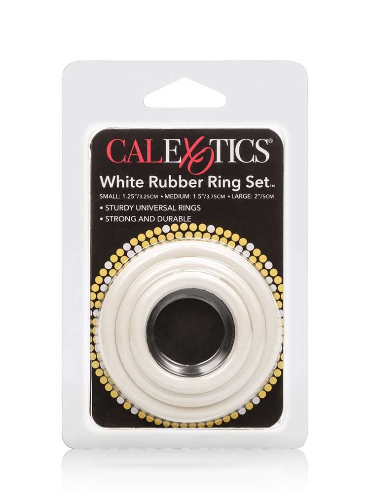 White Rubber Rings 3 Set by Calexotics