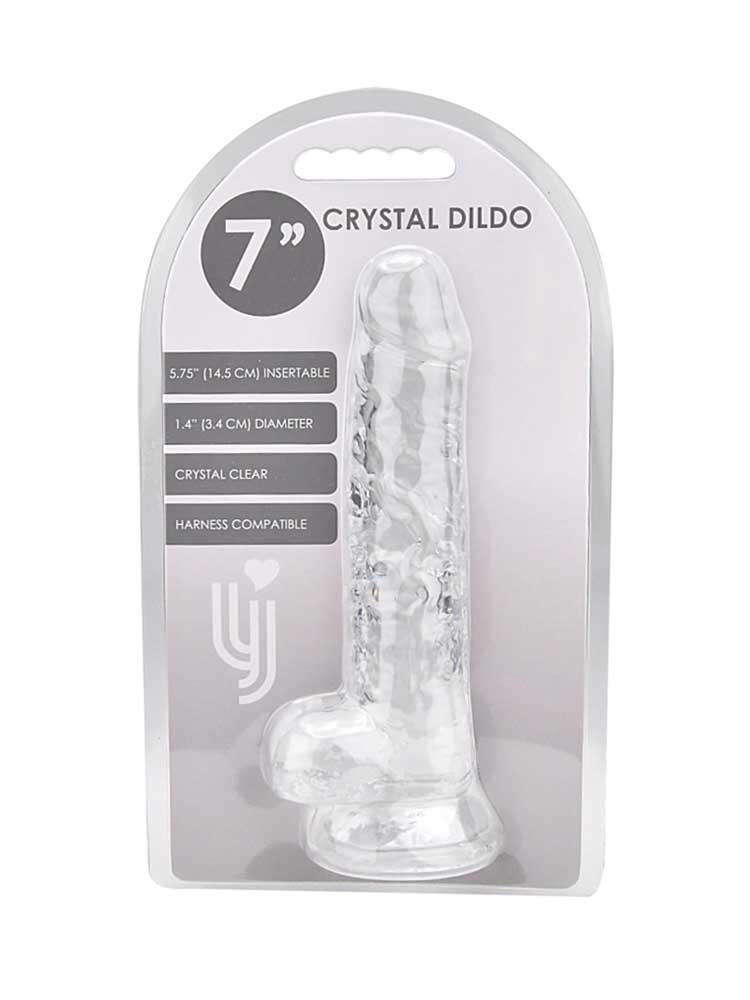 18.0cm Dildo with Balls Clear Loving Joy