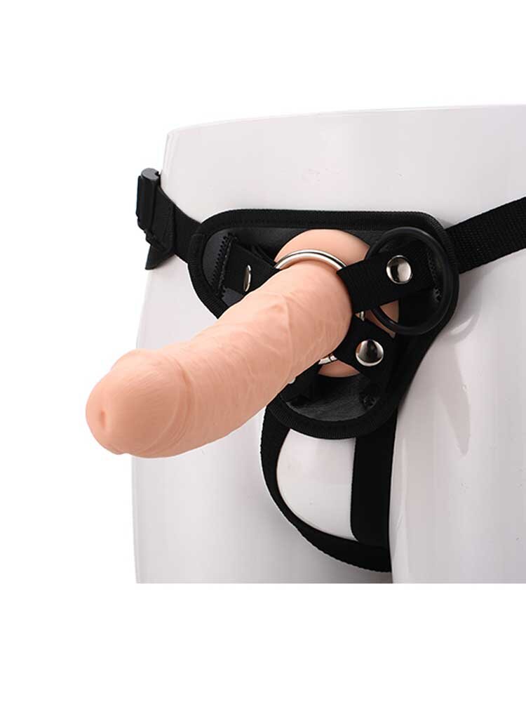 Real Stuff Strap On Harness with Fat Dildo by Dream Toys