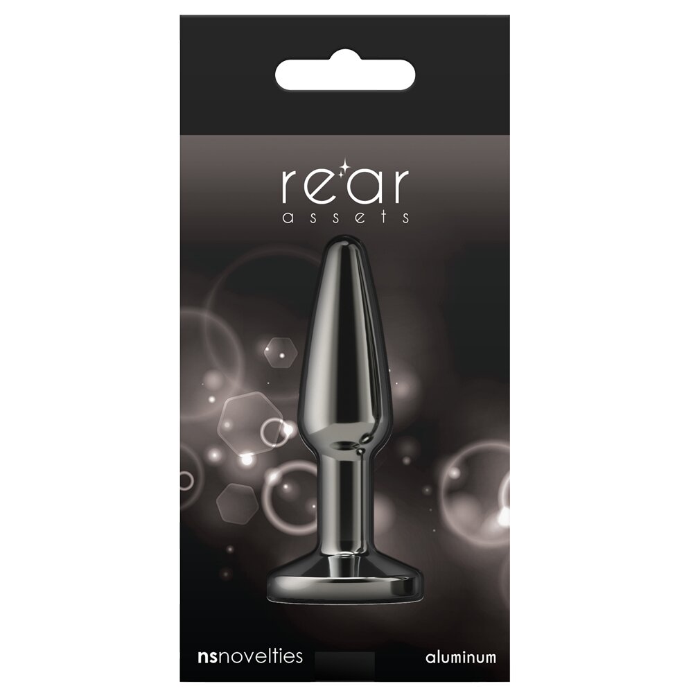 1.9cm Ø Tapered Small Gunmetal Plug Black 7.8cm Ns Novelties