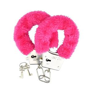 Furry Handcuffs Pink Loving Joy