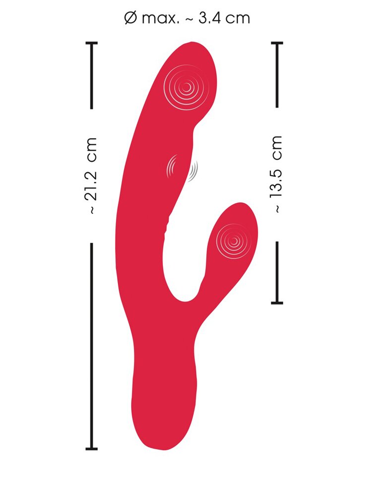 21.2cm Thumping Rabbit Silicone Vibrator Sweet Smile Orion