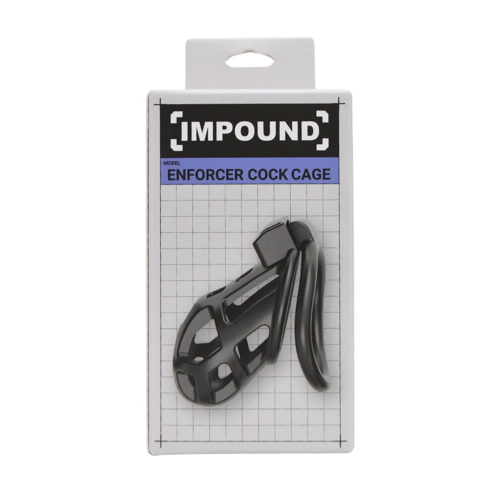 Enforcer Cock Cage Black Impound Loving Joy