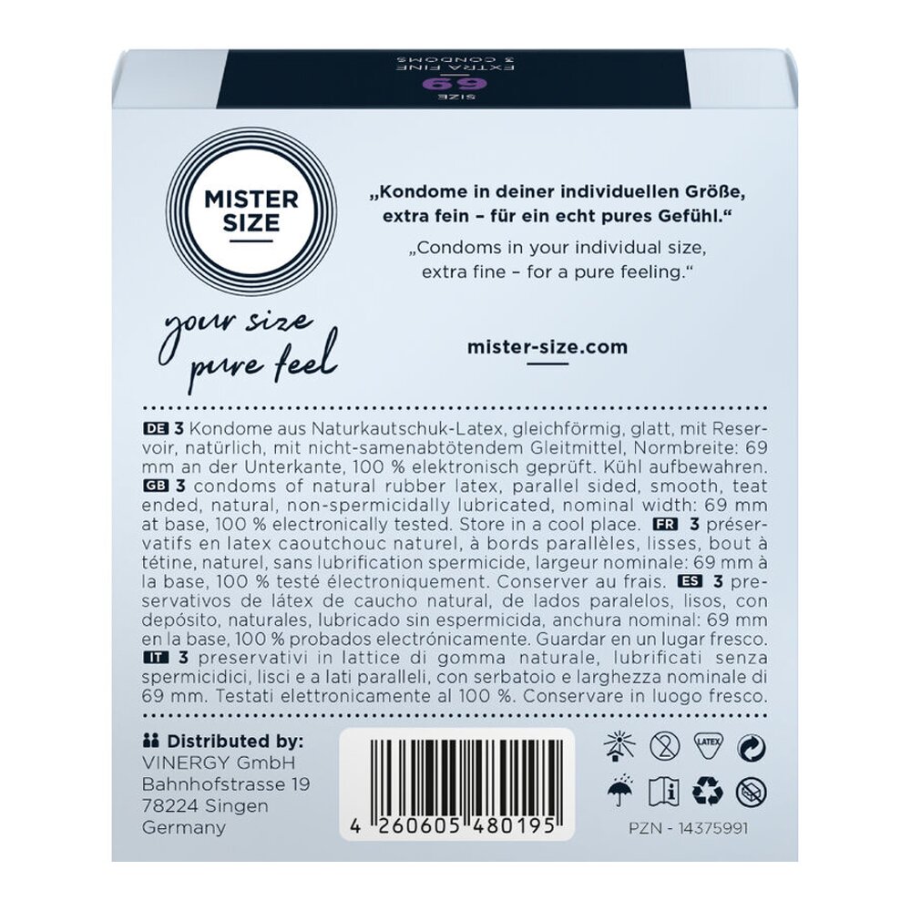 Προφυλακτικά  XXXL 3 Pack (69mm) Mister Size