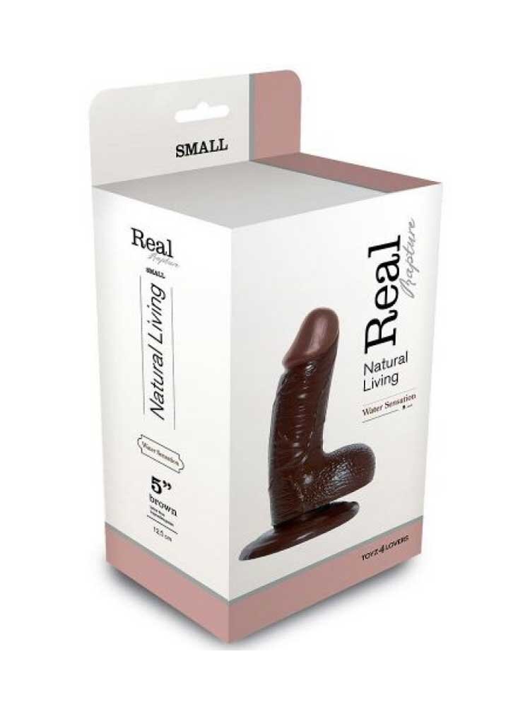 12.5cm Real Rapture Dildo Brown Toyz4Lovers