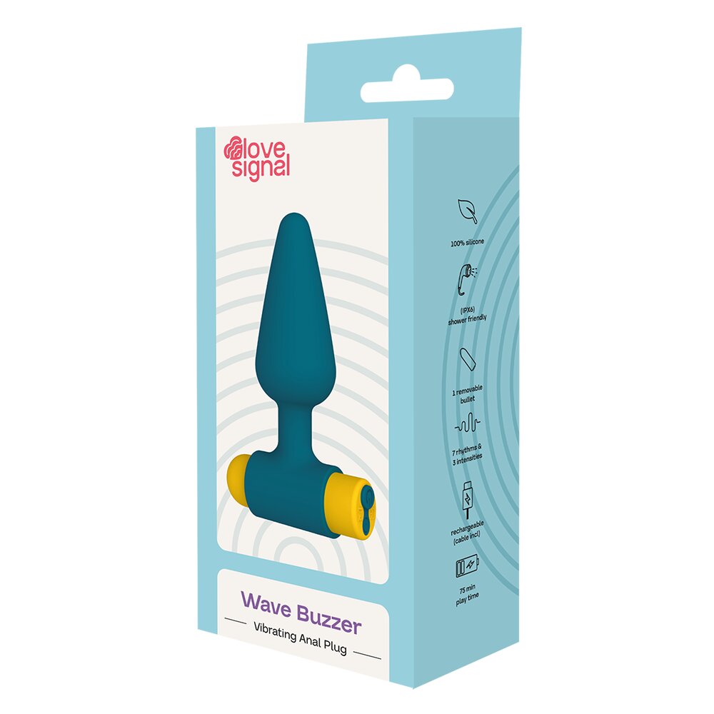 3.0cm Ø Wave Buzzer Vibrating Butt Plug 10.0cm Love Signal Dream Toys