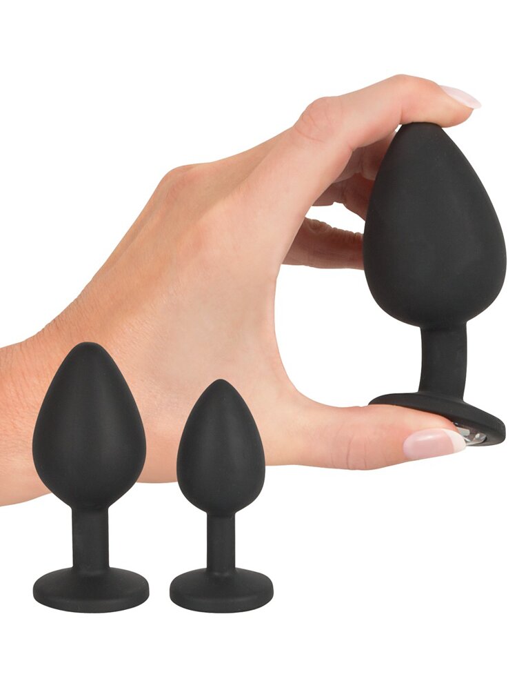 4.2cm ØMax Anal Silicone Trainer Set 3-Piece + Anal Douche Black Velvets Orion