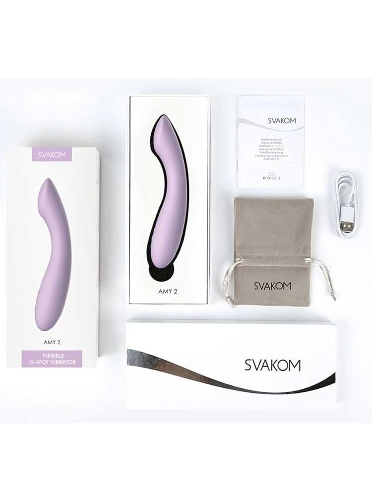 17.4 cm Amy 2 G Spot & Clitoral Vibrator Violet Svakom