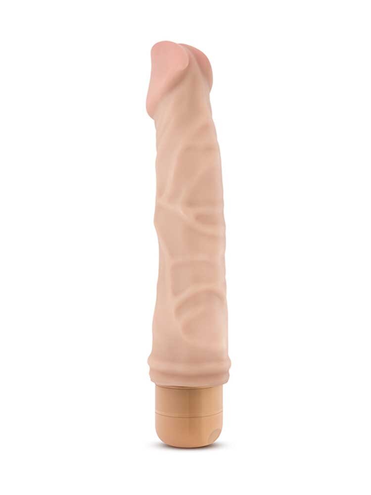 21.5cm Dr Skin Realistic Vibrator Vanilla Blush Novelties