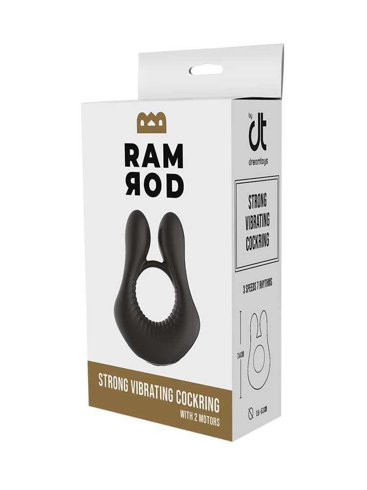 Ramrod Strong Vibrating Cock Ring Black Dream Toys
